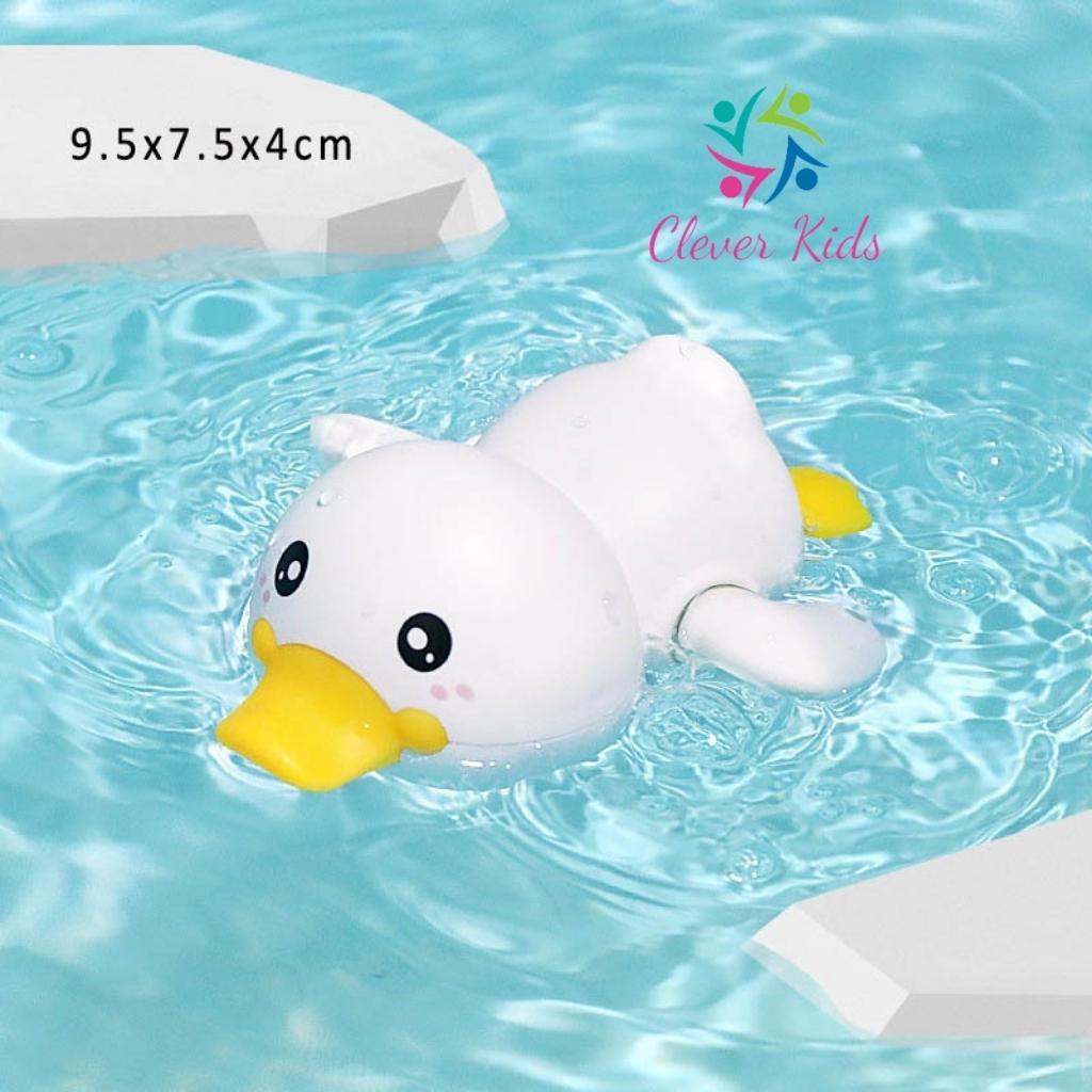 Vịt bơi trong nước thả bồn tắm cho bé, đồ chơi nhà tắm vui nhộn