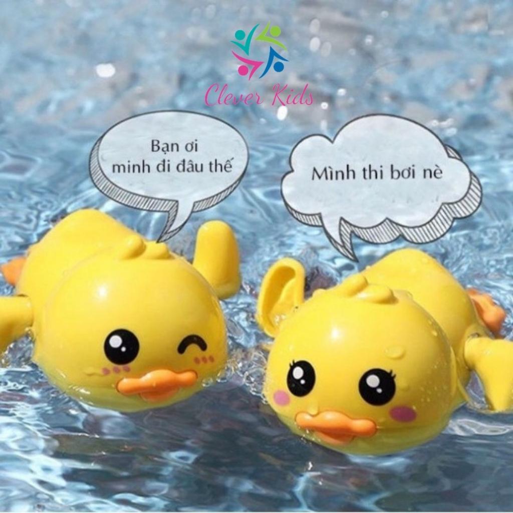 Vịt bơi trong nước thả bồn tắm cho bé, đồ chơi nhà tắm vui nhộn