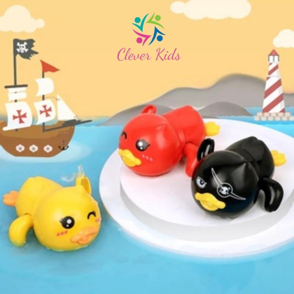 Vịt bơi trong nước thả bồn tắm cho bé, đồ chơi nhà tắm vui nhộn