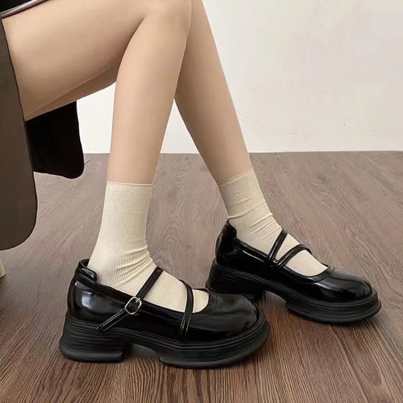 Giày Búp Bê lolita Đế Độn Khét Eo Hàng Quảng Châu Cao Cấp