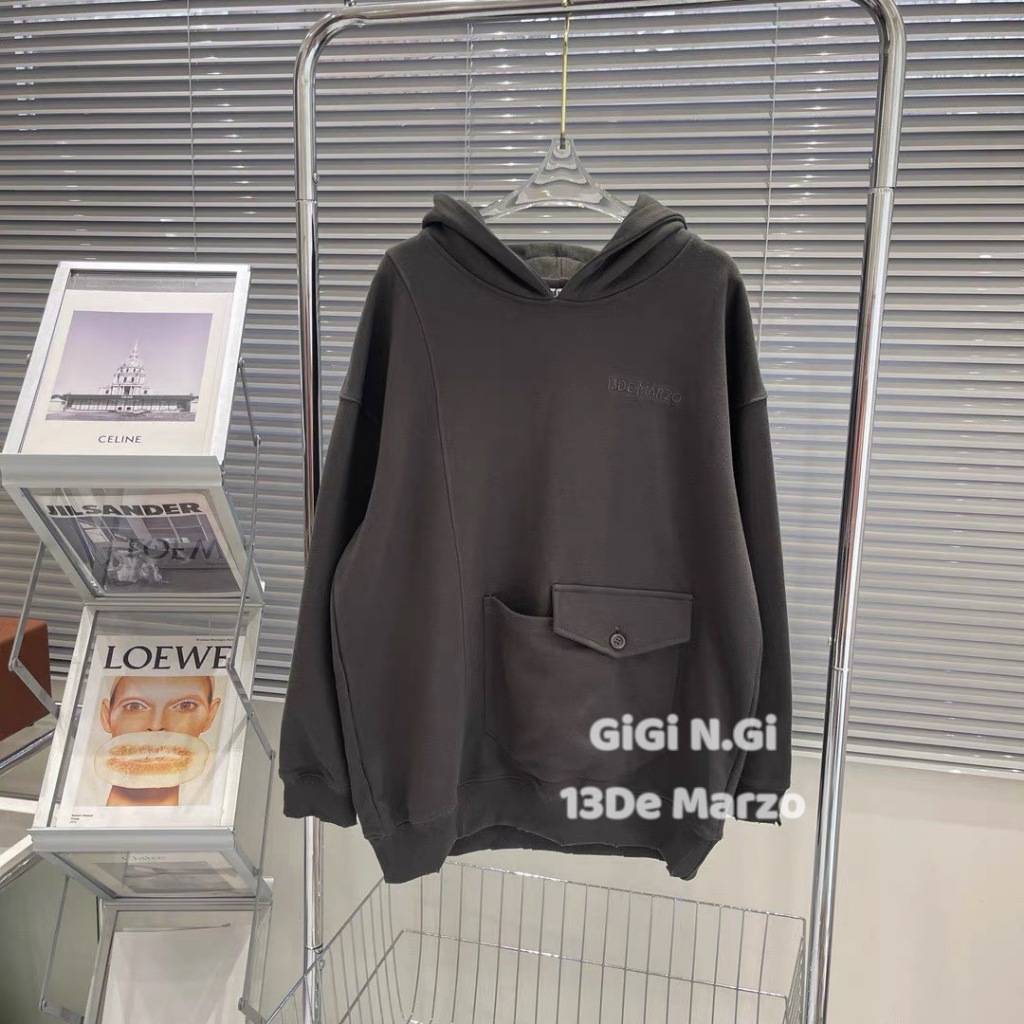 Áo hoodie 13Demarzo gấu cùng màu freesize, áo nỉ da cá unisex nam nữ - mimistore