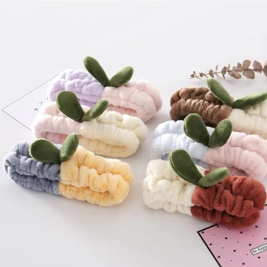 Băng đô cài tóc rửa mặt cà rốt, hình thú cá mập Hàn Quốc dễ thương nữ iLita bờm băng đô thun makeup, trang điểm