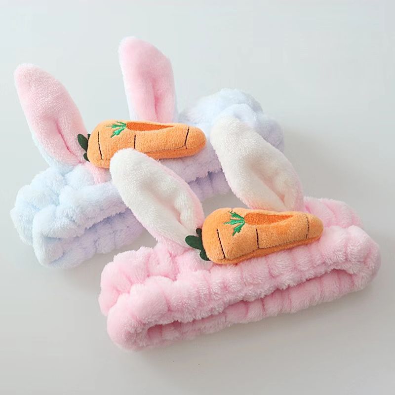 Băng đô cài tóc rửa mặt cà rốt, hình thú cá mập Hàn Quốc dễ thương nữ iLita bờm băng đô thun makeup, trang điểm