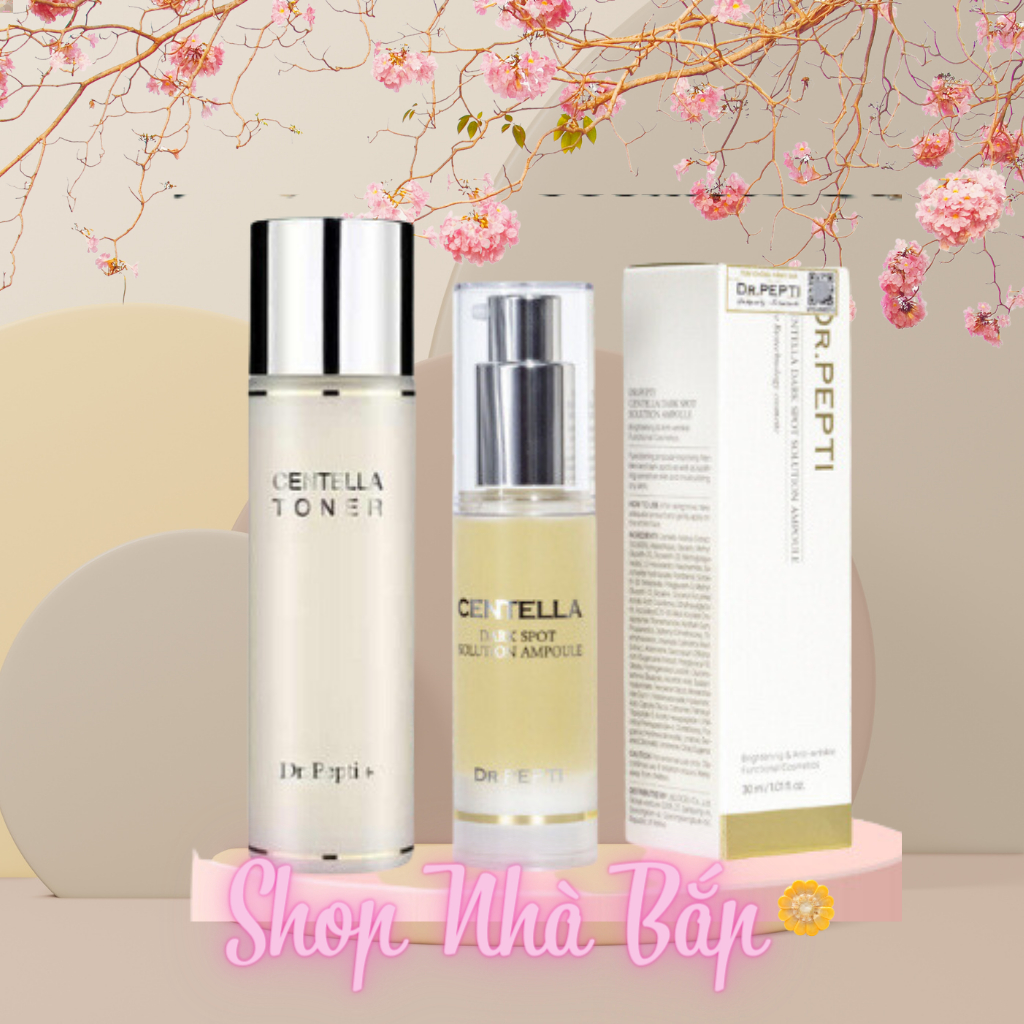 Combo 2 Món Serum và Tone Hoa Hồng Dr.pepti Centella !