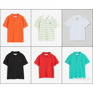 Áo polo h&m bé trai 1,5-8 tuổi chất cá sấu