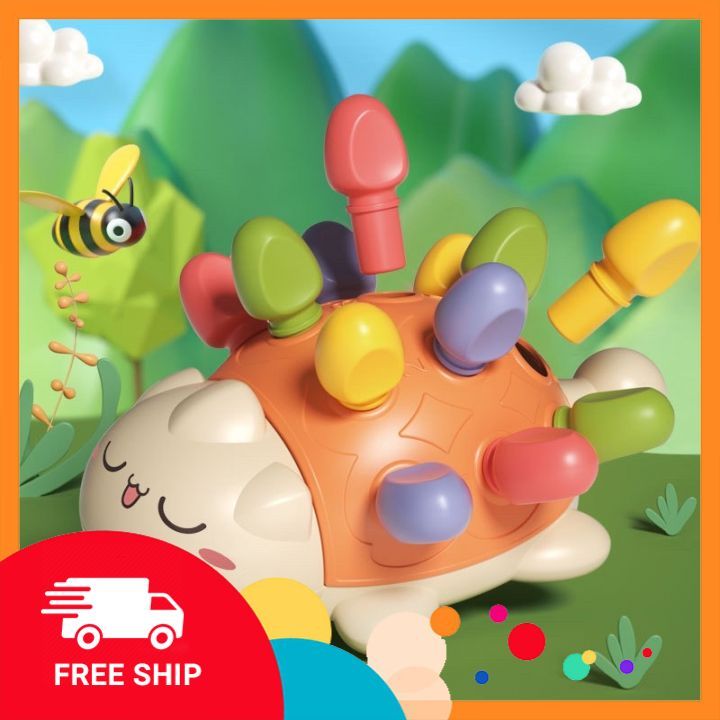 ĐỒ CHƠI THANH RÚT HÌNH CON NHÍM KÍCH THÍCH SỰ CHÚ Ý GIÁC QUAN CHO BÉ