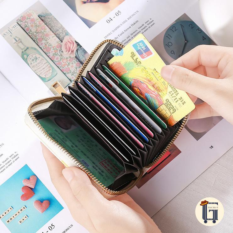 Ví Nữ Mini Cute Nhiều Ngăn Cầm Tay,phong cách hoạt hình,Chất liệu da Pu