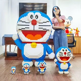 Mô hình lắp ráp doraemon 30-38-65cm, đồ chơi lắp ráp mèo mon cute giúp trẻ rèn tư duy, trang trí phòng TẶNG BÚA