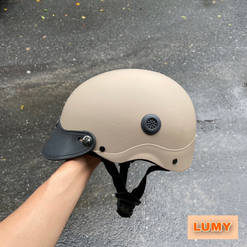 Mũ Bảo Hiểm Trơn 1/2 đầu - Màu Sơn Nhám - Có Lỗ Thông Gió