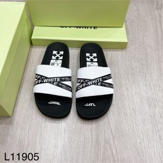 Dép Quai Ngang OFF White Nam Kẻ Chéo Siêu Đẹp - Dép Nam OFF White Cao Cấp