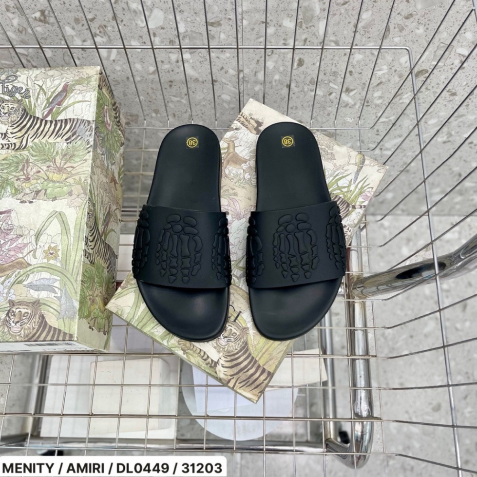 Dép nam Amiri hình xương, Dép quai ngang nam in hình xương 3D - Mẫu mới 2023 Hot