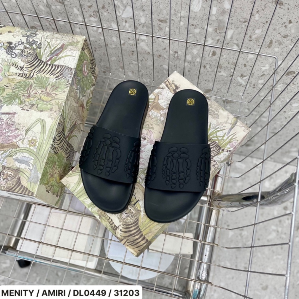 Dép nam Amiri hình xương, Dép quai ngang nam in hình xương 3D - Mẫu mới 2023 Hot