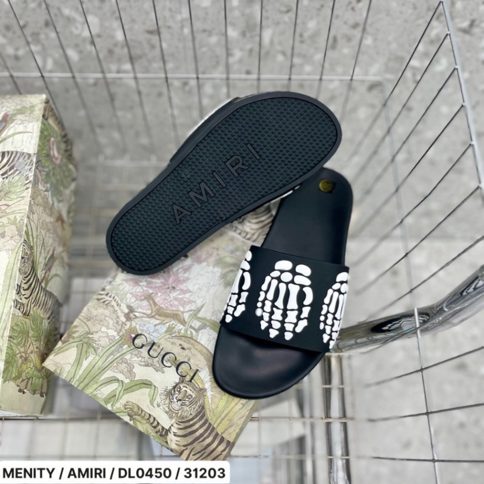 Dép nam Amiri hình xương, Dép quai ngang nam in hình xương 3D - Mẫu mới 2023 Hot