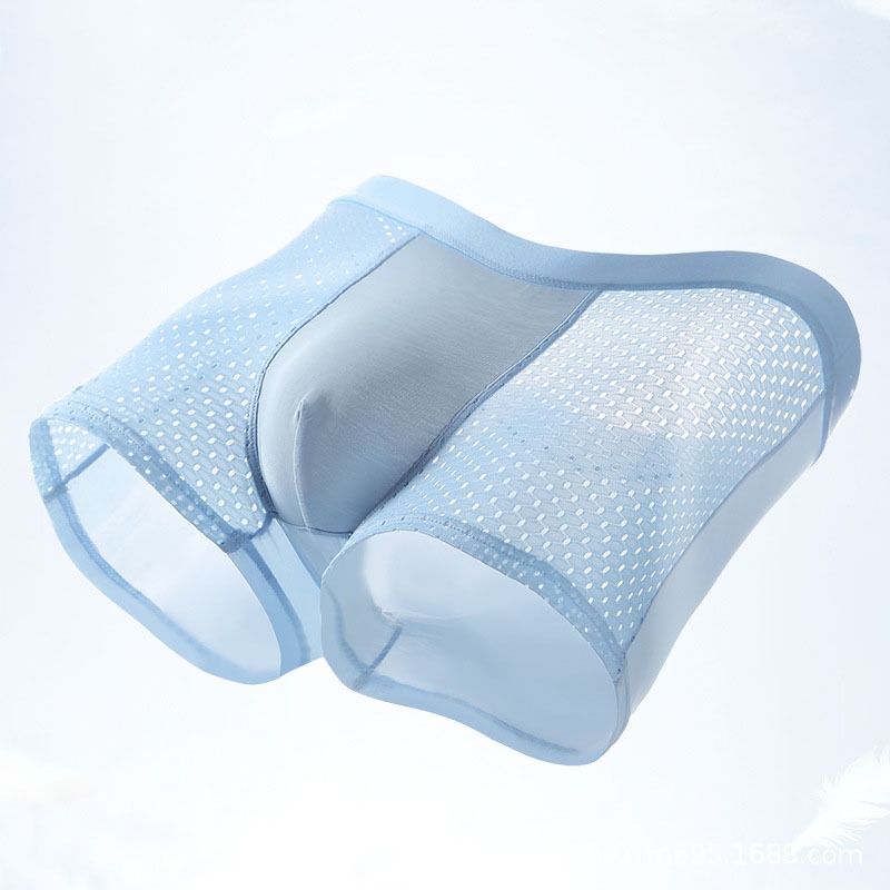 Hộp 4 quần lót nam thun lạnh lụa lưới siêu thoáng mát_Quần sịp đùi nam_Quần lót nam boxer nam tính