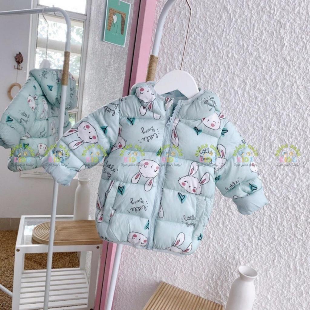 Áo phao dài tay in hoạ tiết quảng châu, áo khoác phao trần bông dày dặn hàng đẹp