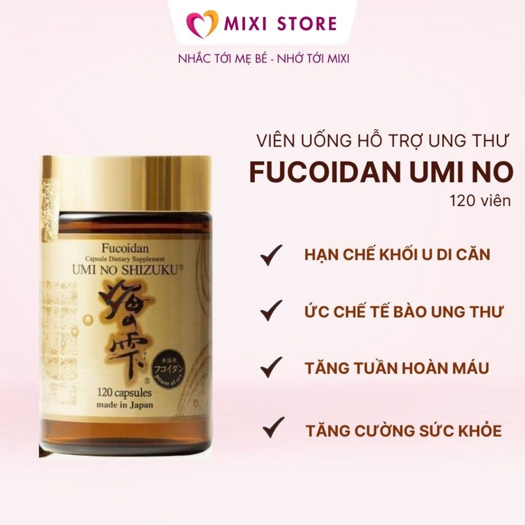 Fucoidan Vàng Umi No Shizuku Nhật Bản 120 Viên - Hàng Nội Địa Nhật Bản