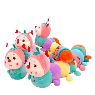 Gối ôm sâu dâu cầu vồng bông tinh khiết siêu dài, nhiều màu rực rỡ, ôm mê mẩn – Gấu bông Mirana