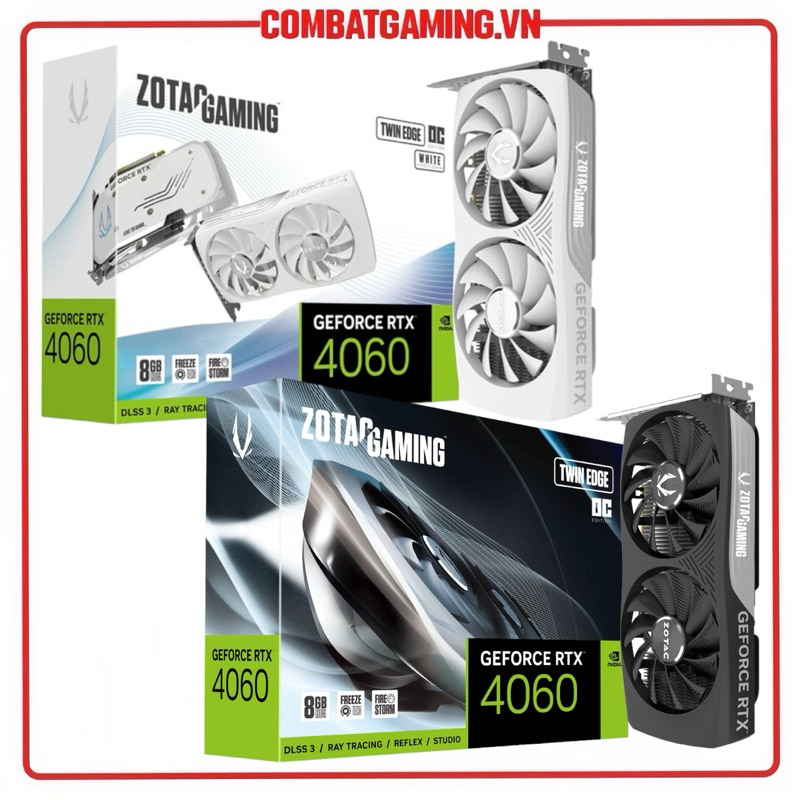 Card Màn Hình VGA ZOTAC Gaming GeForce RTX 4060 8GB Twin Edge OC White Edition