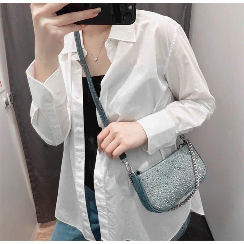 TÚI UR chất vải jean sz 19cm