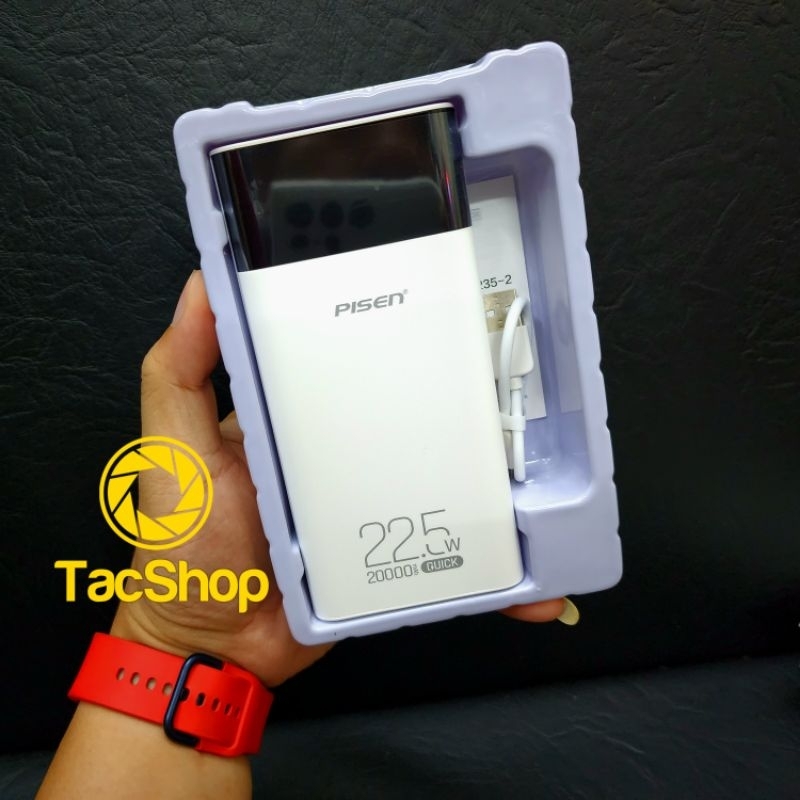 Pin sạc dự phòng Pisen Quick LS-DY222 20000mAh hỗ trợ sạc nhanh 22.5W Chính Hãng