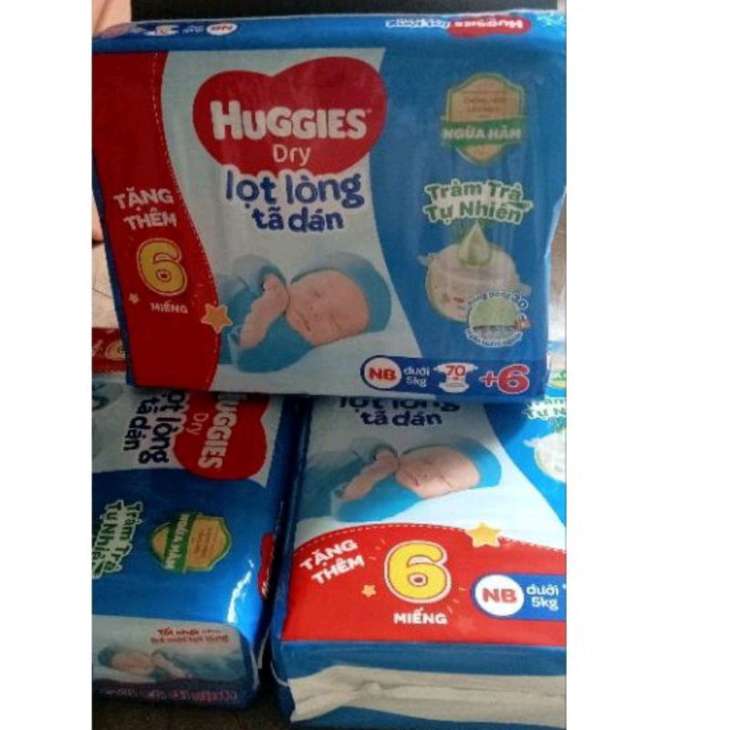Tã dán Huggies nb70+6 cho bé dưới 5kg tràm trà tự nhiên