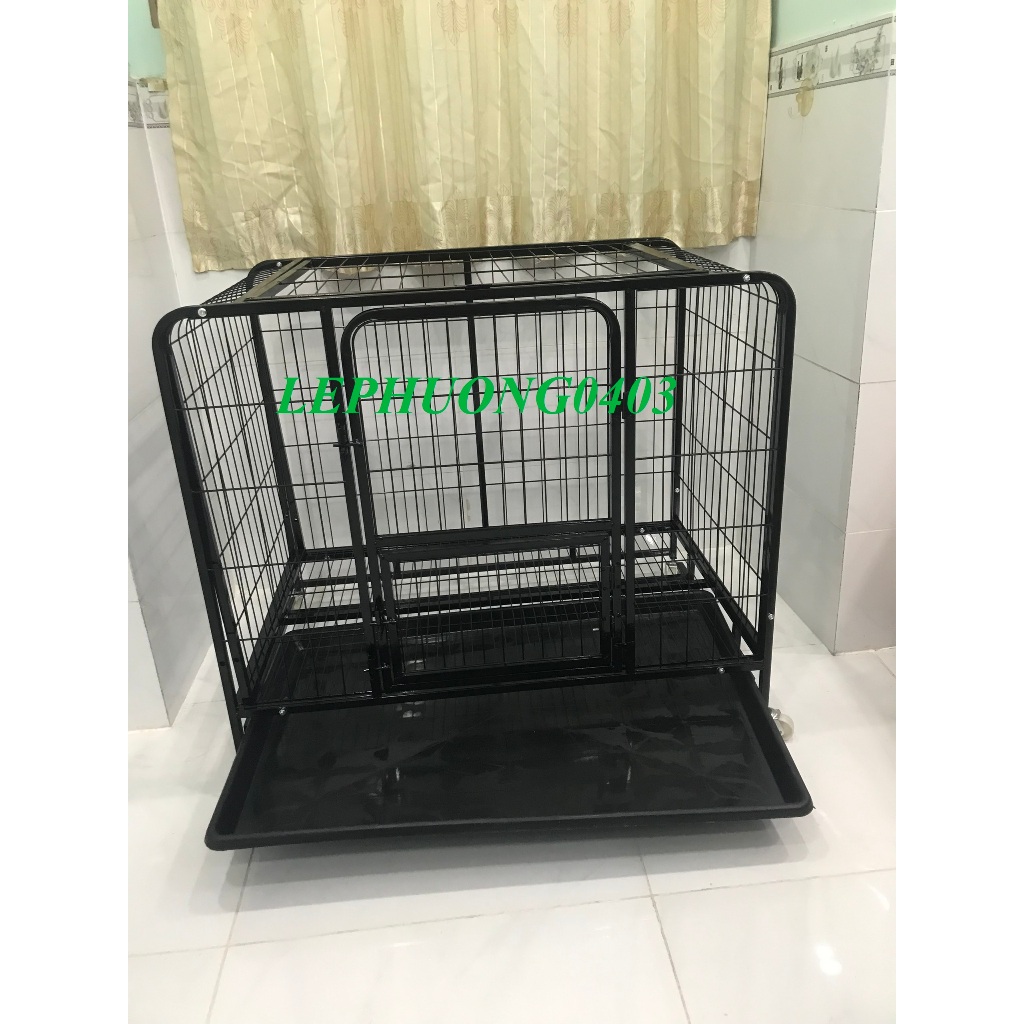 [Hỏa tốc] Chuồng chó nan ống, lồng chó cao cấp sơn tĩnh điện size 61cm,80cm, 90cm