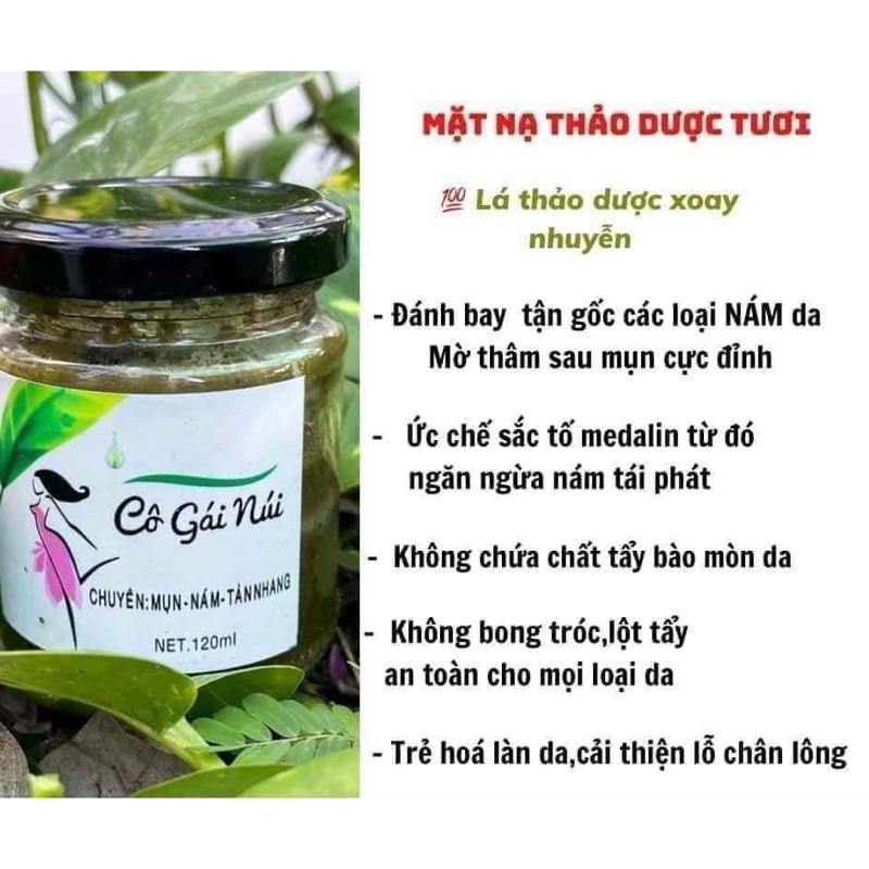 🌿Nạ Cao Lá Nam- CÔ GÁI NÚI-👍Cam kết mờ nám hiệu quả💯