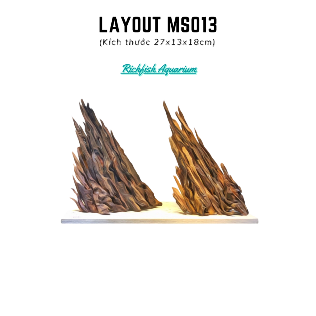 Layout Nature lũa Dáng Khe Núi trang trí bể thuỷ sinh 30.20.20cm (Ms013)