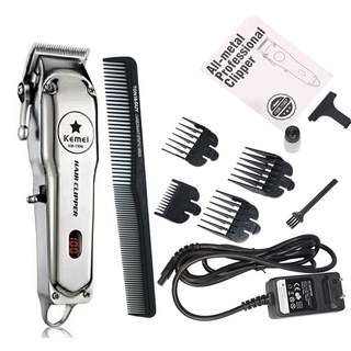 Tông Đơ Cắt Tóc Chuyên Nghiệp KEMEI 1996 Lực Máy Cực Khỏe Tặng Lược Cắt Tóc