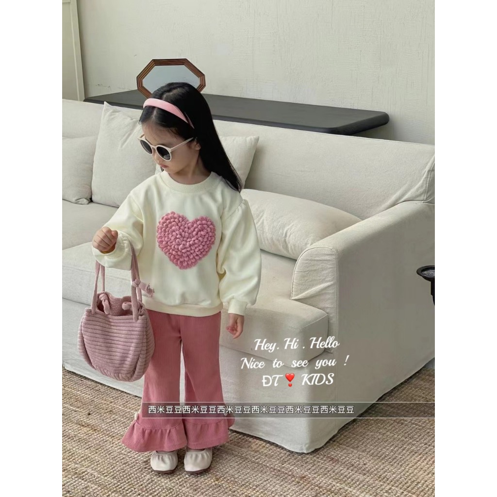 Bộ quần áo bánh bèo bé gái xinh sắn