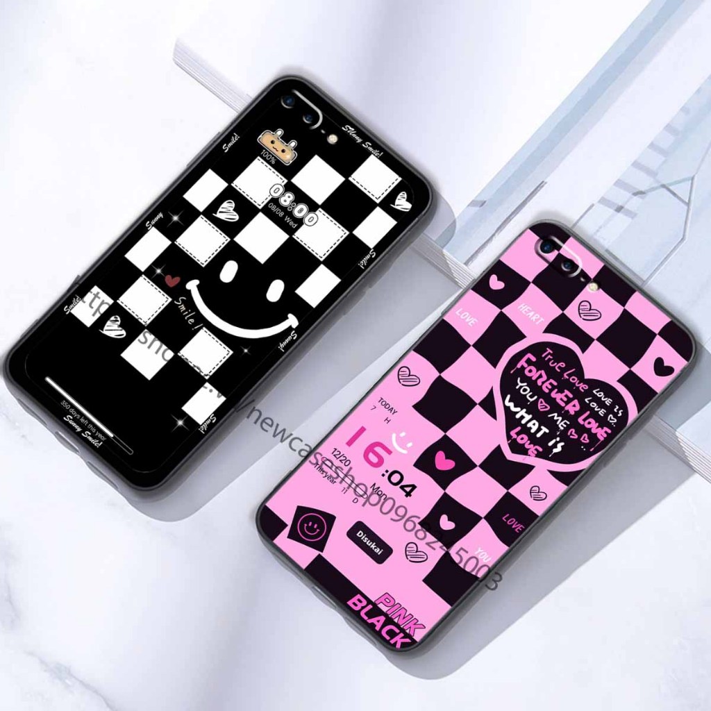Ốp TPU IPhone 7 / 8 / 7 PLUS / 8 PLUS cạnh viền vuông bảo vệ điện thoại hình caro good love.