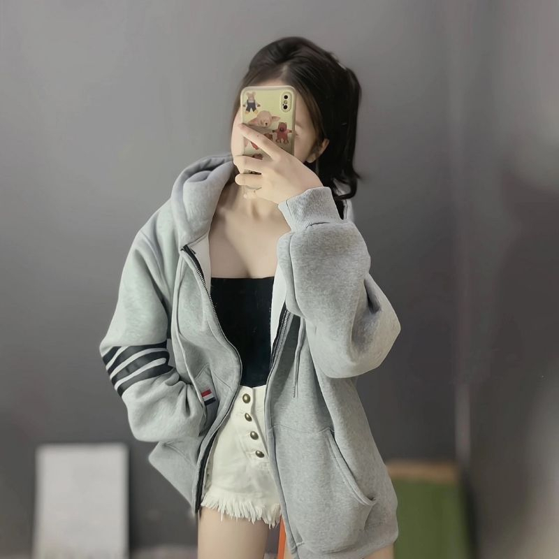 Áo Khoác Nỉ Túi Thom 4 Vạch Ngang Tay ❤ Áo Hoodie 2 Lớp Khóa Kéo Dày Dặn Dáng Rộng Nam Nữ NVA683 *Gía Sinh Viên*