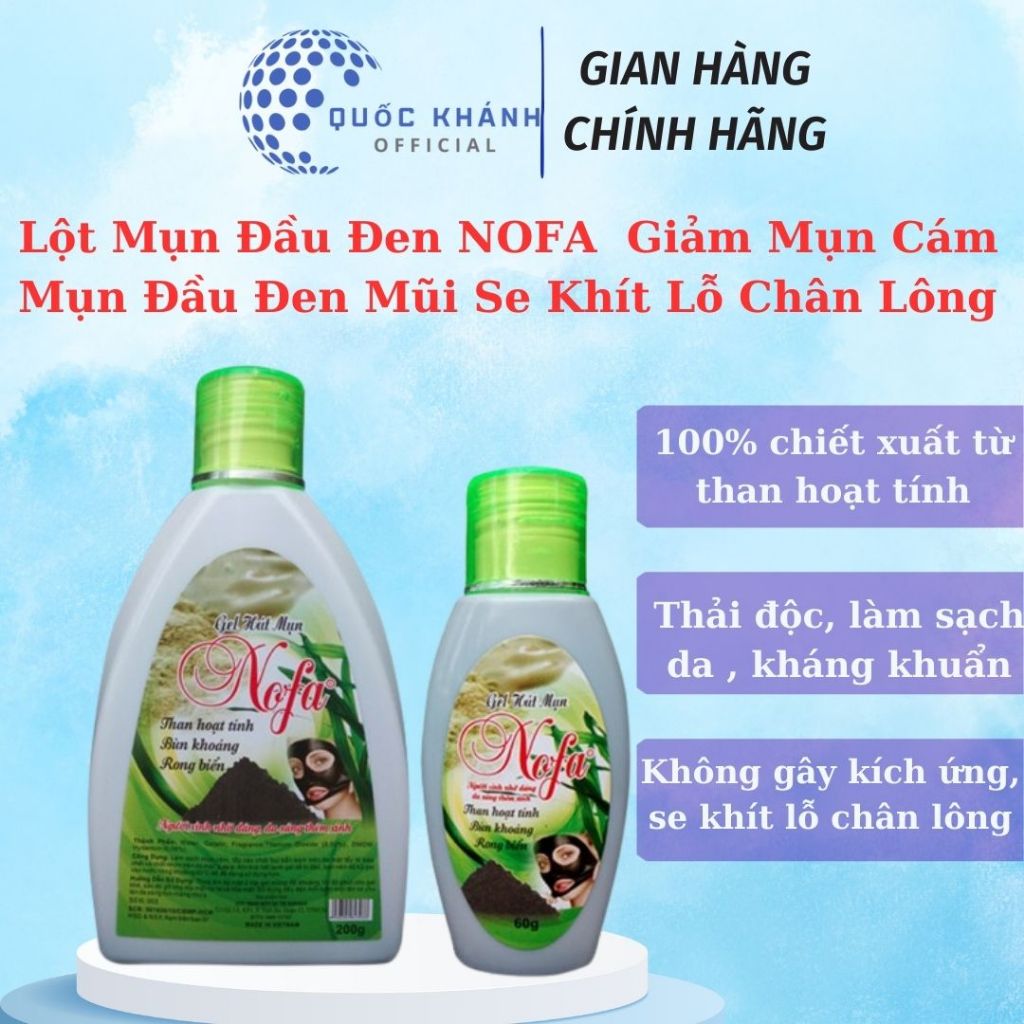 Lột Mụn Đầu Đen NOFA Giảm Mụn Cám Ủ Mụn Đầu Đen Mũi Se Khít Lỗ Chân Lông Chính Hãng