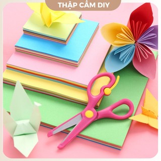 Giấy gấp hạc set 100 tờ - giấy gấp origami nhiều kích thước nhiều màu