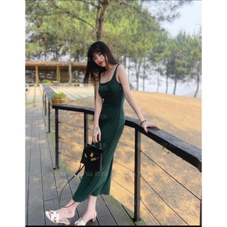 [Hàng order Shein] đầm ba lỗ thun tăm nhiều màu