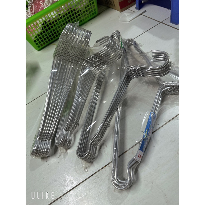 Combo 50 móc nhôm treo quần áo người lớn loại 3kg