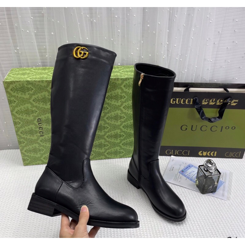 (sẵn) boot đùi G U C C I đế bệt cực sang-full box hãng cao cấp
