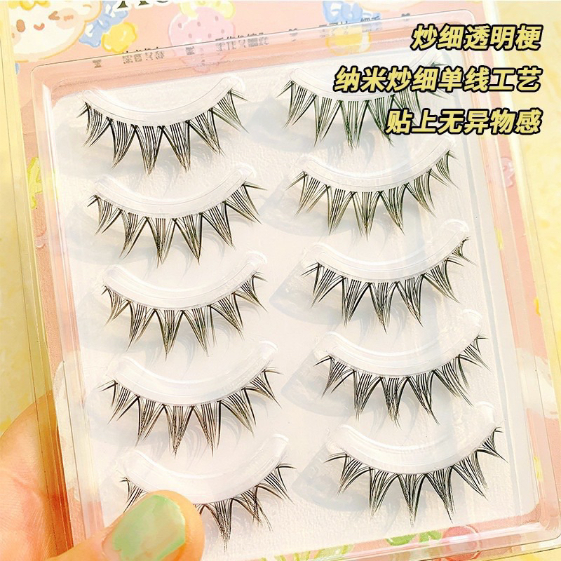 Set 5 mi giả cao cấp, mềm, mịn và bóng hình chữ V