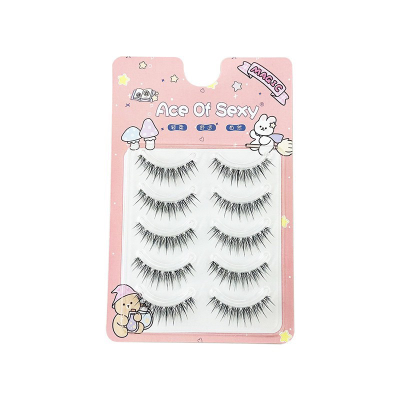 Set 5 mi giả cao cấp, mềm, mịn và bóng hình chữ V