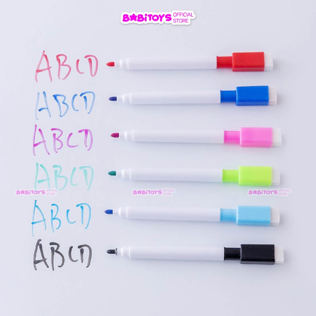 Bút dạ nhiều màu viết bảng trắng hoặc tập viết xóa 64 trang cho bé có thể xóa được