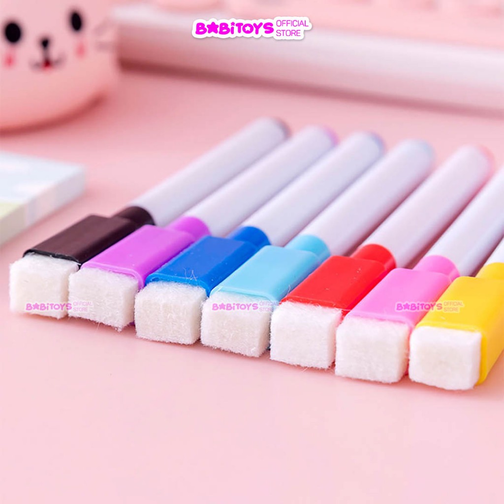 Bút dạ nhiều màu viết bảng trắng hoặc tập viết xóa 64 trang cho bé có thể xóa được