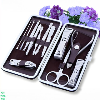 Bộ dụng cụ bấm móng tay 12 chi tiết bằng thép không gỉ