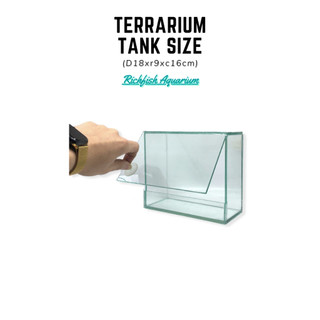 Bể kính terrarium D18xR9xC16cm mở được cửa