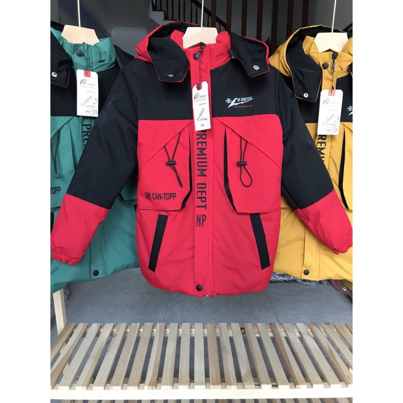 Áo phao 3 lớp chần lot bông cho bé từ 25-30kg