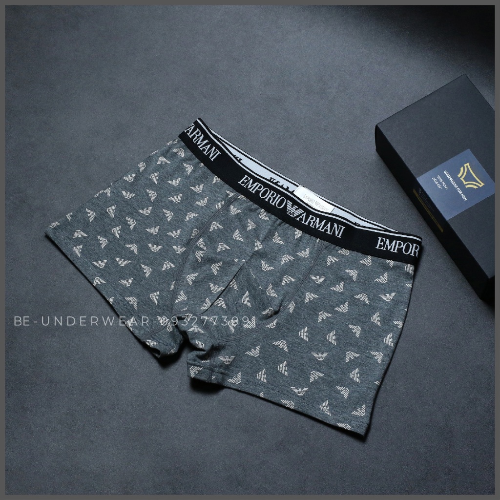 Quần lót nam, COMBO 5 quần sịp nam dạng đùi boxer siêu thấm hút mồ hôi Be Underwear EM1