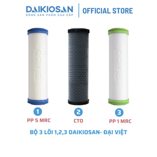 Bộ 3 lõi lọc thô Daikiosan- Đại Việt PP 5mrc, CTO, PP 1mrc chính hãng [Hỏa tốc 30 phút HCM]
