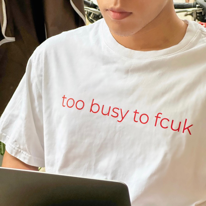 Áo thun local brand BUSY unisex oversized | ANOMADE | 100% Cotton 230gsm dày dặn