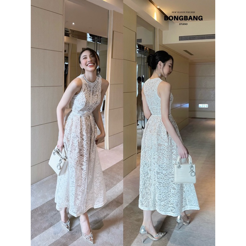 ĐẦM REN SÁT NÁCH DÁNG XOÈ TIỂU THƯ ĐI TIỆC