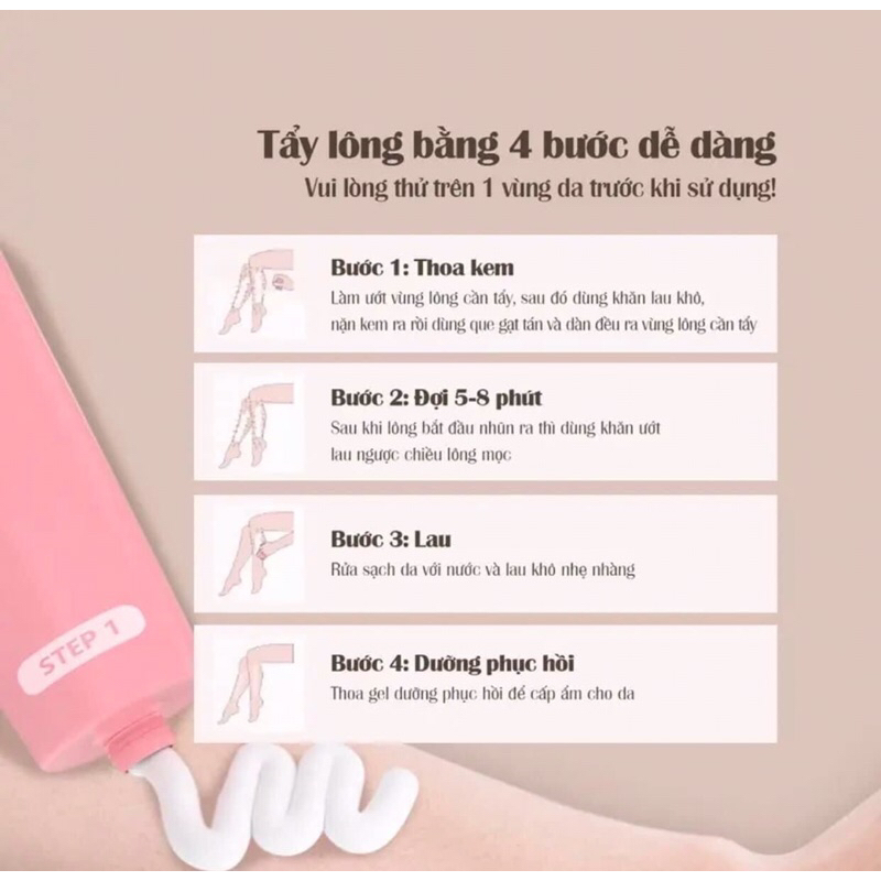 Combo 2 hộp kem tẩy lông Hobebar công thức kiểu Pháp chiết xuất thực vật giúp bạn tẩy sạch lông nách lông tay lông chân