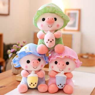 Gấu Bông Lợn Mũ Hoa